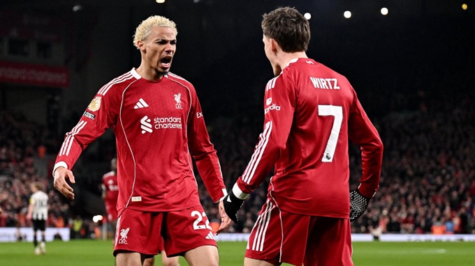 Ekitike và Wirtz đang là bộ đội dẫn dắt hàng công Liverpool