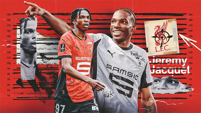 Jeremy Jacquet gia nhập Liverpool với giá lên tới 60 triệu bảng