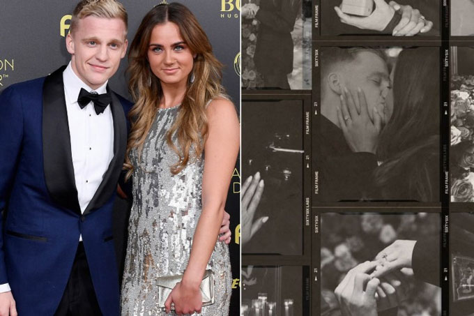 Van de Beek và Estelle đã đính hôn