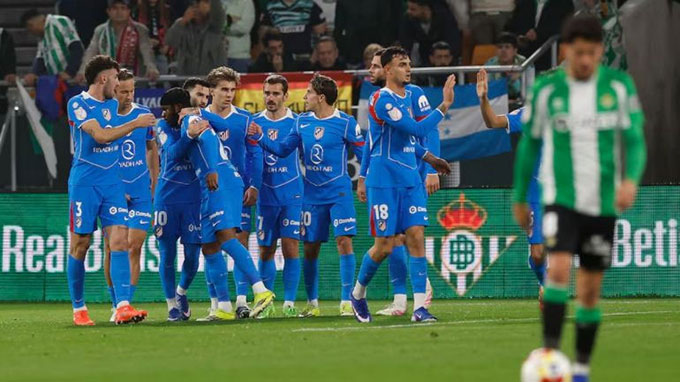 Atetico vừa gây ấn tượng khi đánh bại Betis tới 5 bàn không gỡ