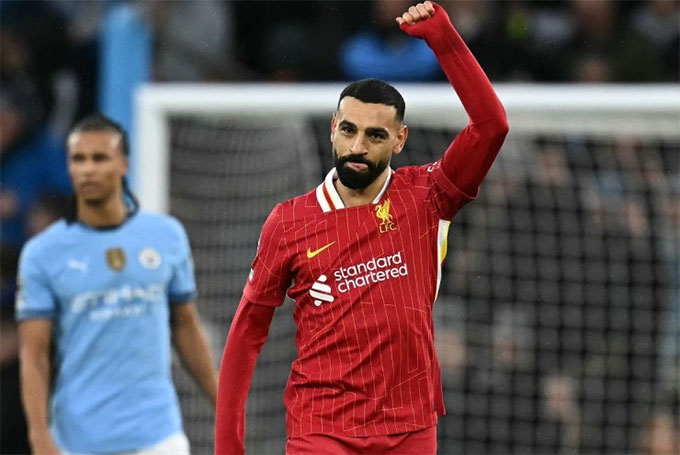 Salah đã ghi 13 bàn vào lưới Man City