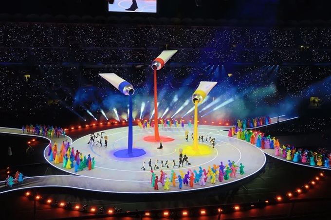 Cảnh tượng trong lễ khai mạc Olympic mùa đông