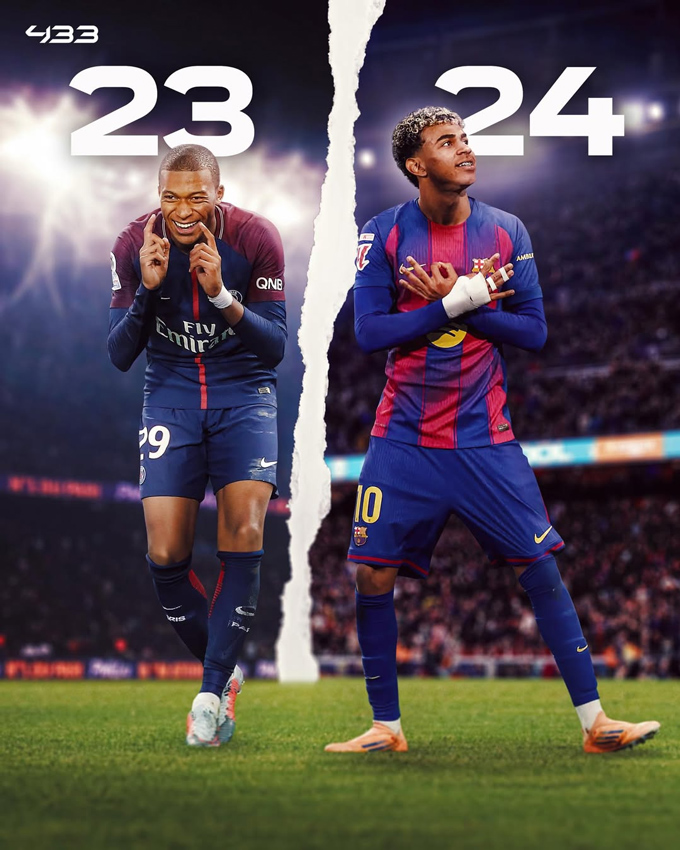 Yamal vượt qua kỷ lục của Mbappe