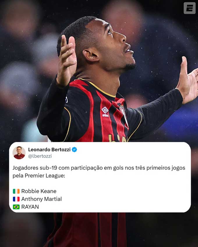 Rayan trở thành cầu thủ tuổi teen thứ ba trong lịch sử Premier League ghi bàn hoặc kiến tạo ở cả 3 lần ra sân đầu tiên, sau Robbie Keane và Martial