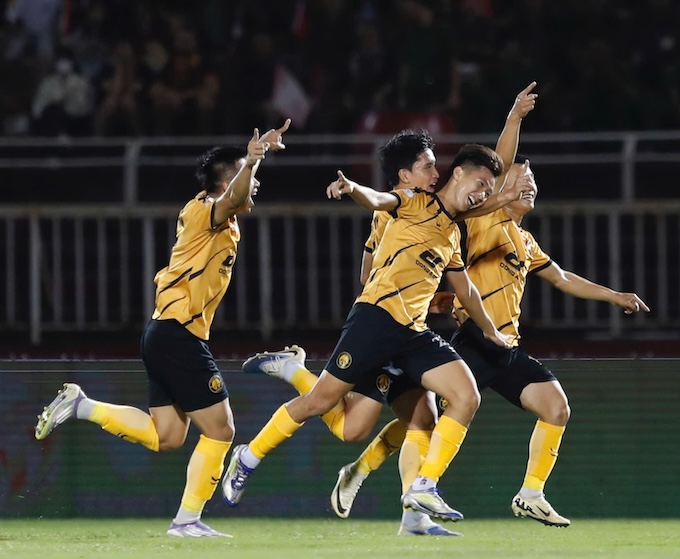 Trận thắng nhiều cảm xúc của Thanh Hoá trước CATP.HCM. Ảnh: Anh Khoa