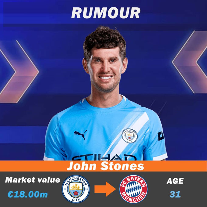 Stones đang được Bayern liên hệ