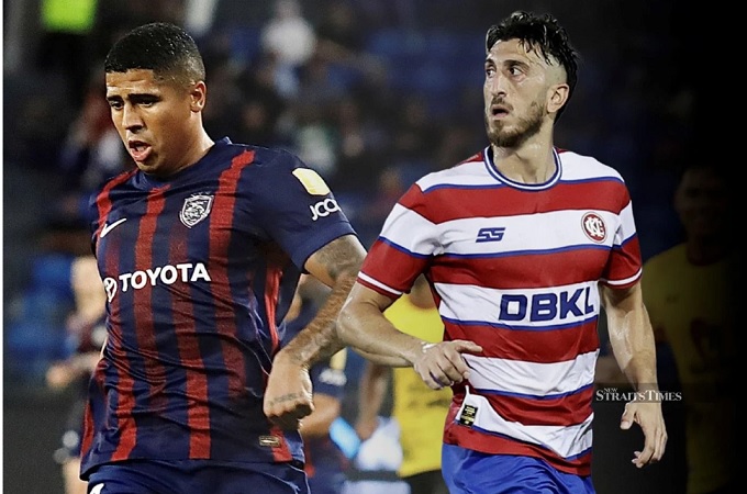 Hậu vệ Giancarlo Gallifuoco và tiền đạo Da Silva