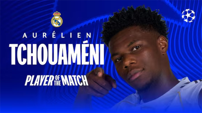 Tchouameni lại tỏa sáng, góp phần đưa Real Madrid vượt qua Benfica