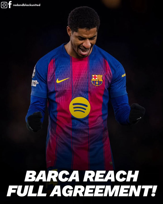 Barca được cho là đã đồng ý kích hoạt điều khoản mua đứt Rashford