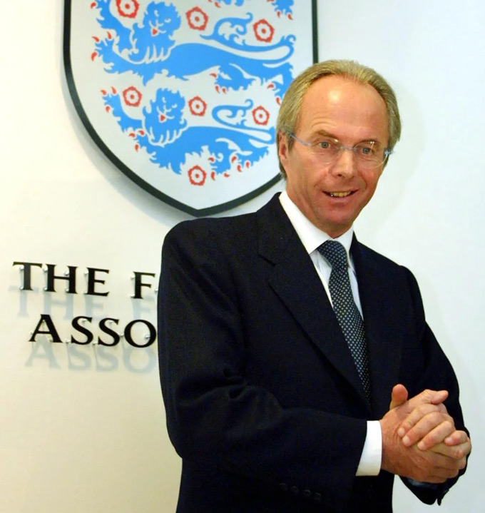 Eriksson thời còn dẫn dắt tuyển Anh