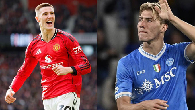 Sesko đang thi đấu tốt tại MU còn Hojlund cũng hạnh phúc tại Napoli