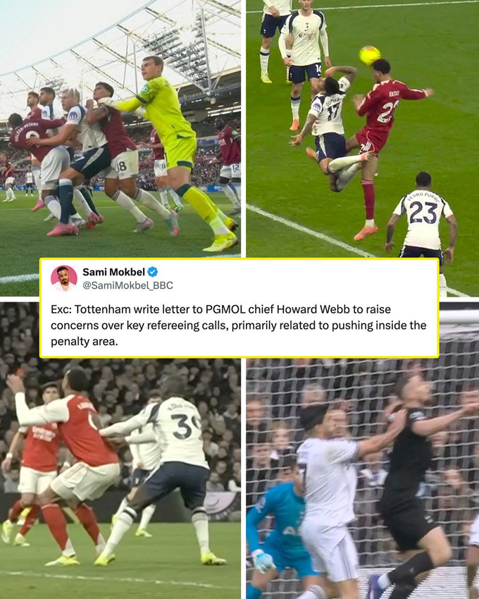 Tottenham chỉ ra khá nhiều tình huống gây tranh cãi từ đầu mùa