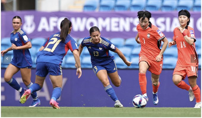 ĐT nữ Hàn Quốc chơi lấn lướt hoàn toán so với Philippines. Ảnh: AFC 
