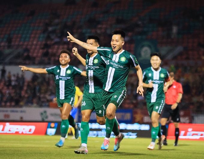 Đồng Nai đang bay cao ở cuộc đua vô địch. Ảnh: Anh Khoa 