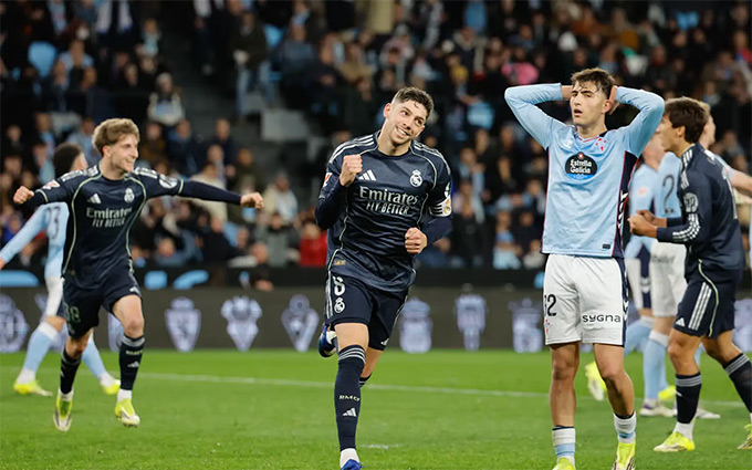 Valverde kết liễu Celta Vigo ở phút 90+4 cuối tuần trước