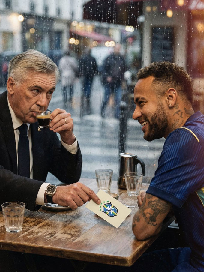 Neymar đã được HLV Ancelotti điền tên vào danh sách sơ bộ của ĐT Brazil ở loạt trận quốc tế sắp tới