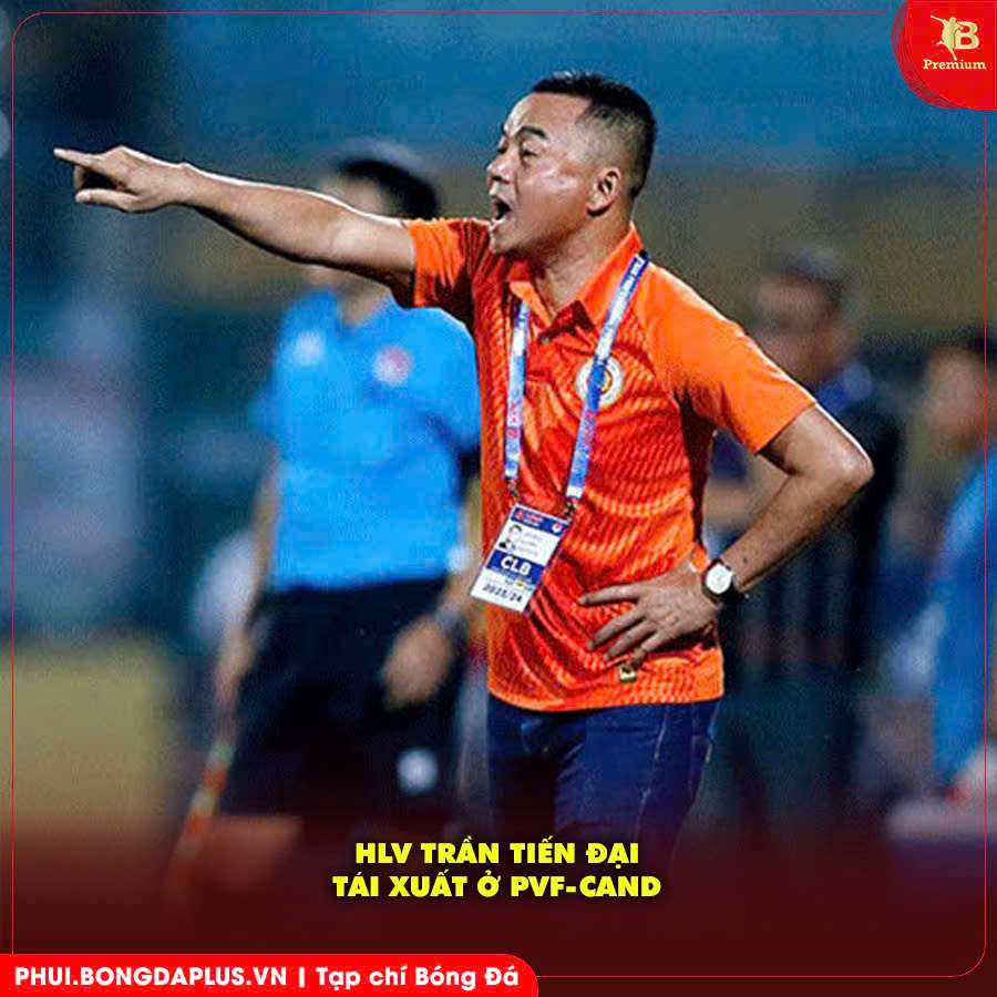 Ông Trần Tiến Đại tái xuất trở lại ở V.League với vai trò GĐKT của PVF-CAND - Ảnh: Minh Tuấn 