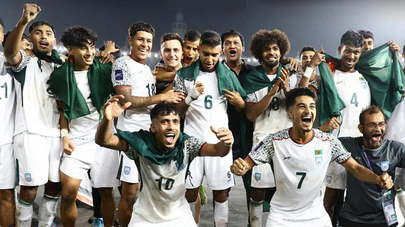 ĐTQG Bangladesh sở hữu nhiều cầu thủ gốc chất lượng. Ảnh: BFF