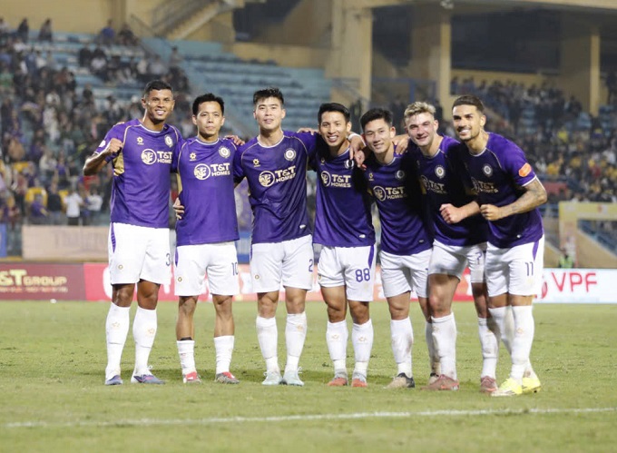 Hà Nội có niềm vui chiến thắng ở hiệp 2 - Ảnh: Minh Tuấn 