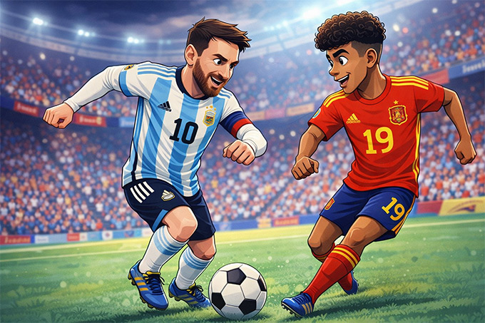 Trận Argentina vs Tây Ban Nha nhận được rất nhiều sự quan tâm từ người hâm mộ