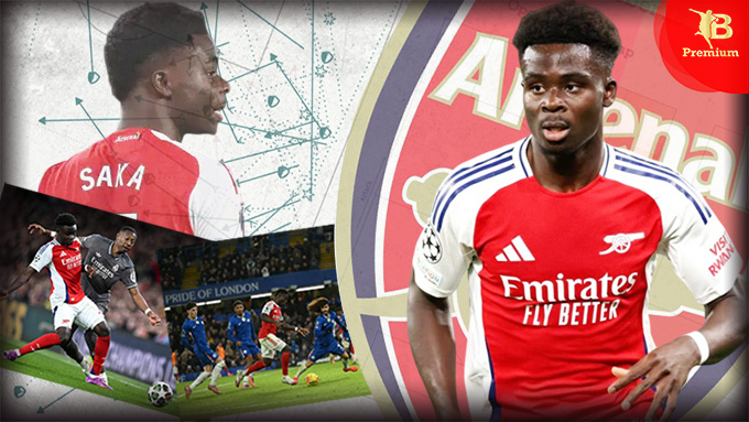 Trận đấu cuối tuần này với Everton sẽ là trận đấu thứ 40 của Saka trong mùa giải