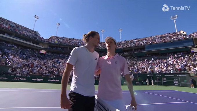 Sinner có chiến thắng rất thuyết phục trước Zverev