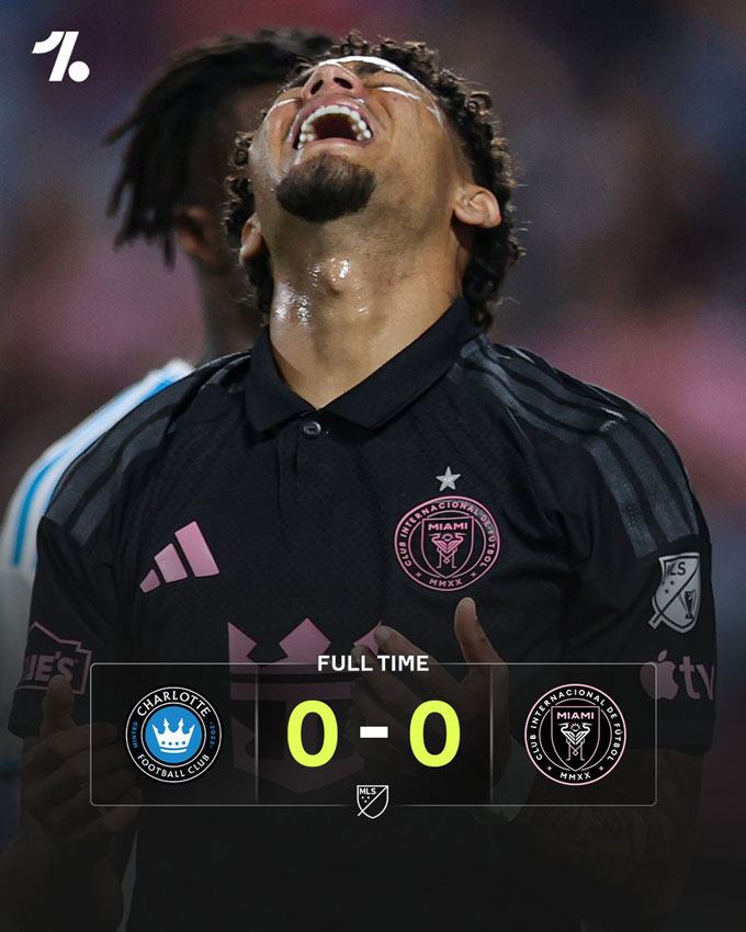 Inter Miami hòa 0-0 với Charlotte