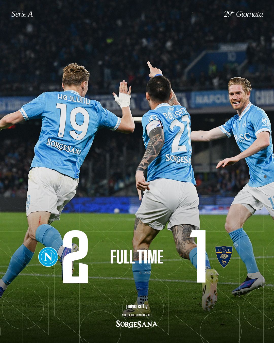 Napoli thắng Lecce 2-1 - Ảnh: NapoliSC