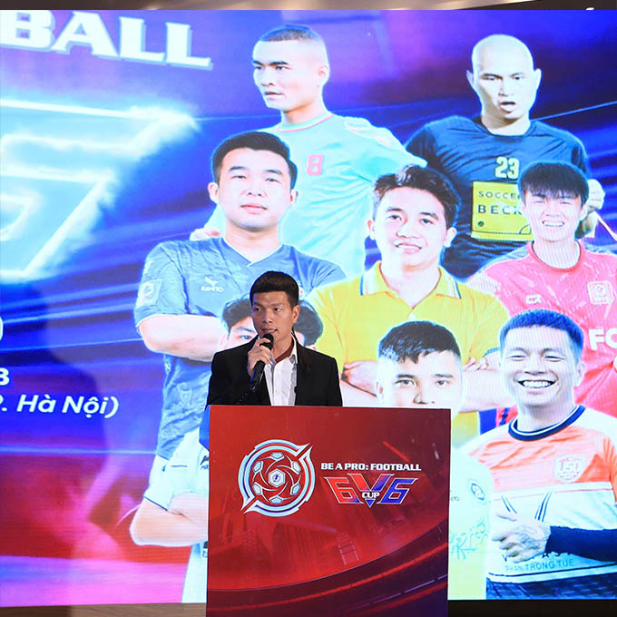 Ông Phạm Cao Sơn – Trưởng BTC giải phát biểu trong lễ công bố - Ảnh: Phan Tùng