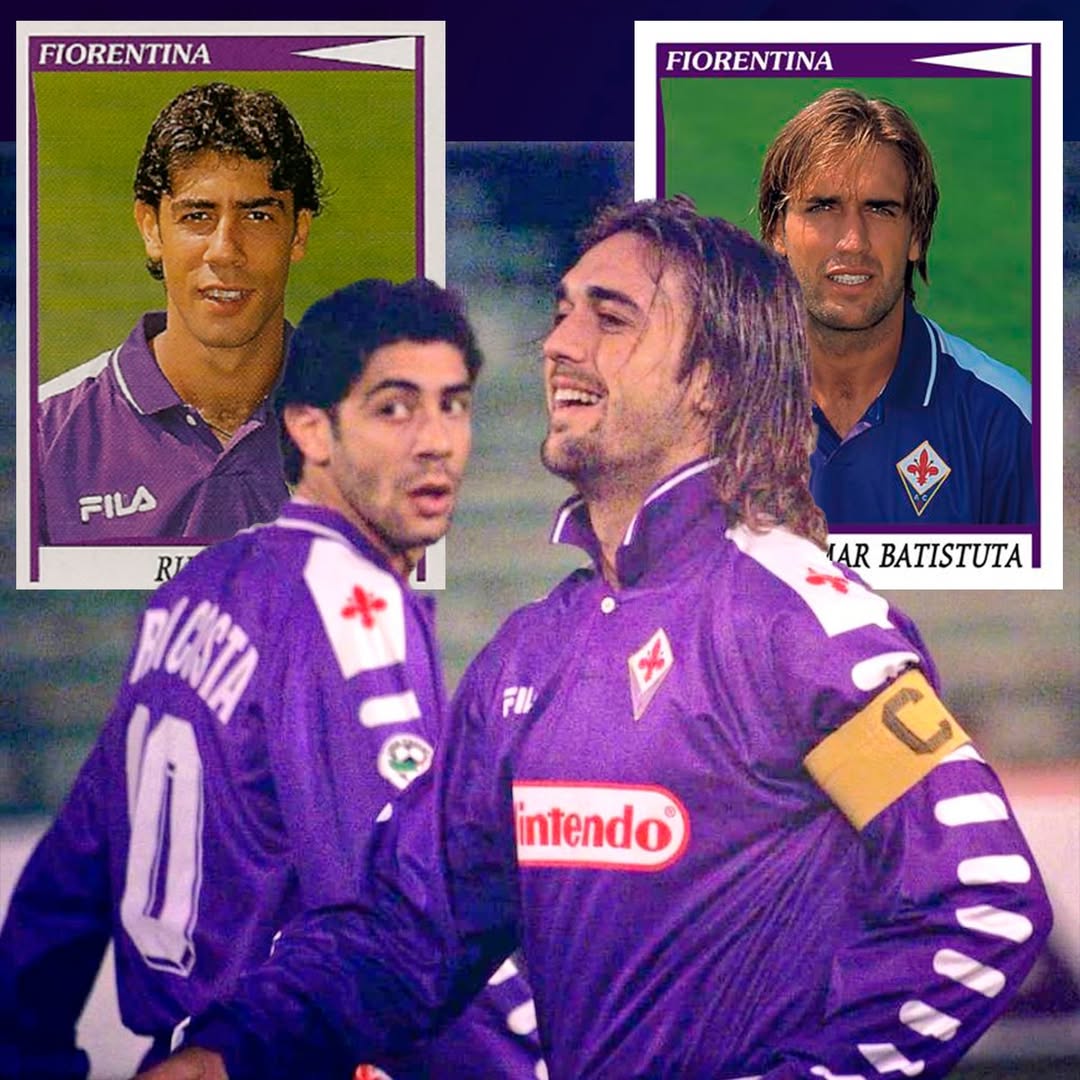 Bộ đôi Rui Costa - Gabriel Batistuta khét tiếng của Fiorentina trong những năm cuối thập niên 1990