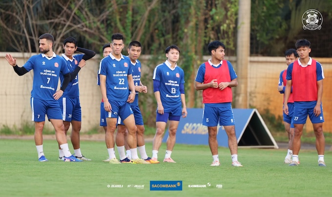 CATP.HCM chuẩn bị cho cuộc tiếp đón Đồng Nai. Ảnh: FBNV