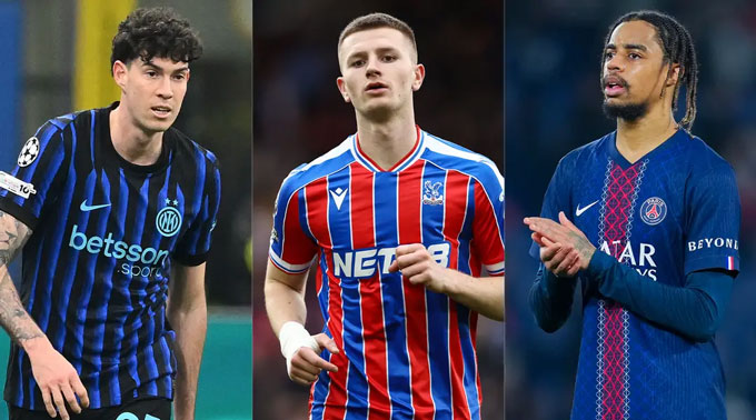 3 mục tiêu mà Alonso muốn có tại Liverpool, gồm (từ trái qua): Bastoni, Wharton và Baleba. Ảnh: Getty Images.