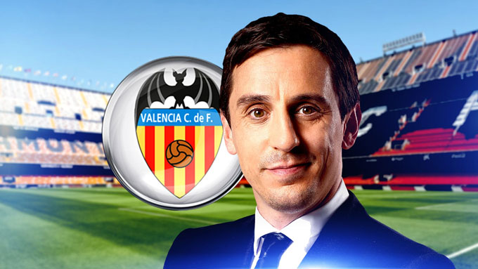 Gary Neville khi được bổ nhiệm dẫn dắt Valencia. Ảnh: Valencia