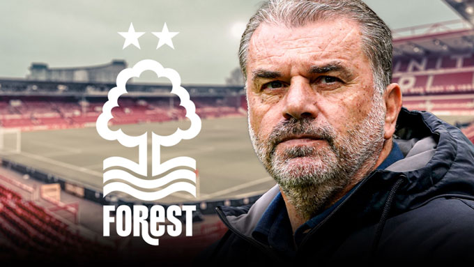Ange Postecoglou tại Nottingham Forest. Ảnh: Sky Sports