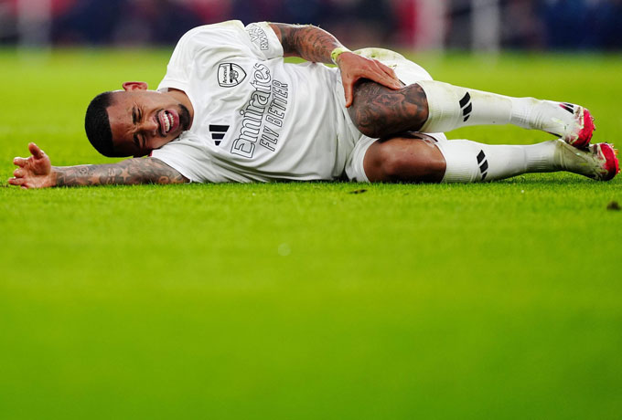 Jesus từng gặp chấn thương nặng và phải nghỉ thi đấu 1 năm. Ảnh: The Athletic