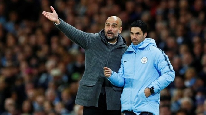 Arteta từng là trợ lý tin cậy của Guardiola tại Man City