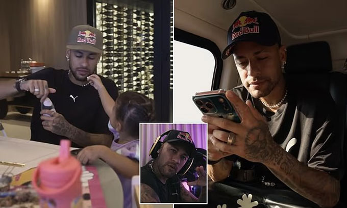 Neymar dành khá nhiều thời gian cho gia đình