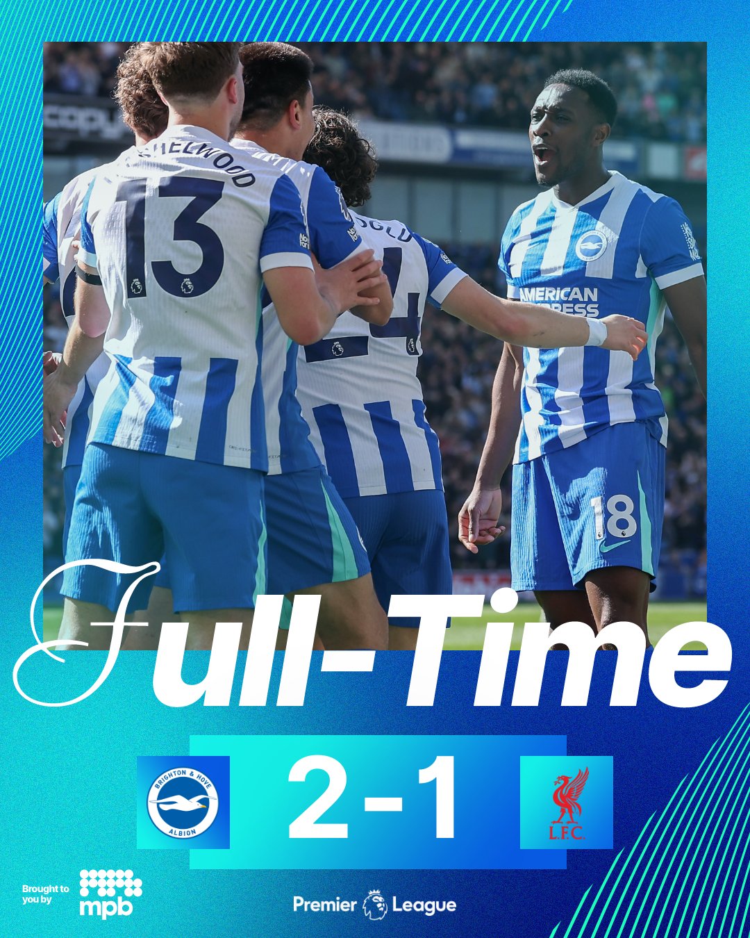 Liverpool thua trận xứng đáng trước Brighton - Ảnh: @OfficialBHAFC