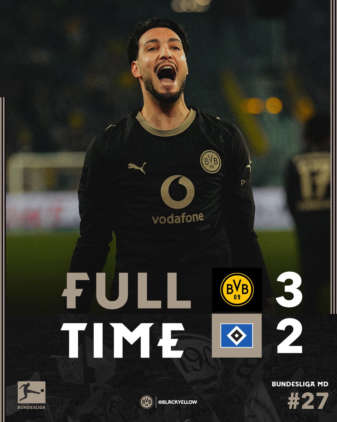 Dortmund có 3 điểm trước Hamburg - Ảnh: @BlackYellow