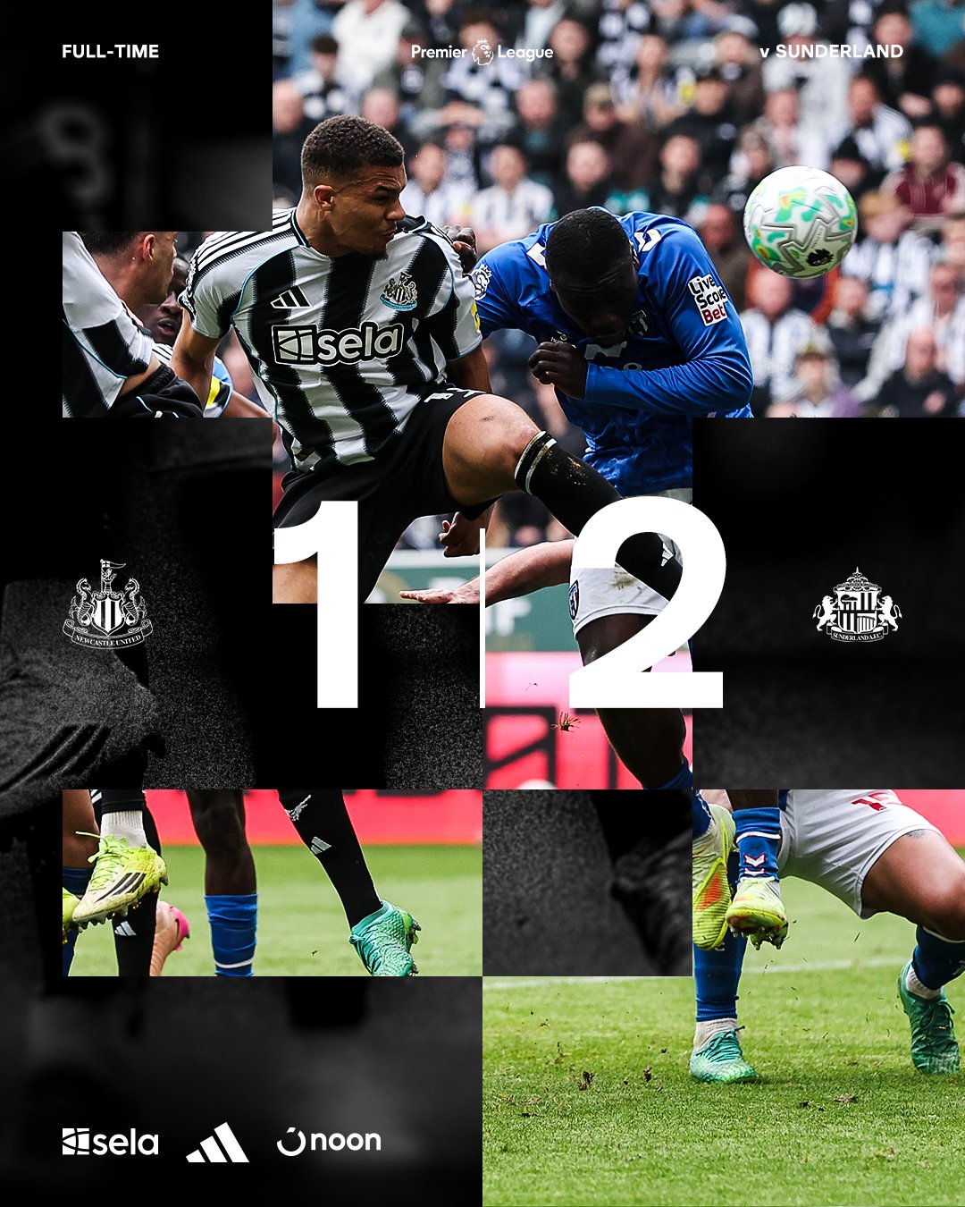 Newcastle bại trận trước Sunderland - Ảnh: @NUFC