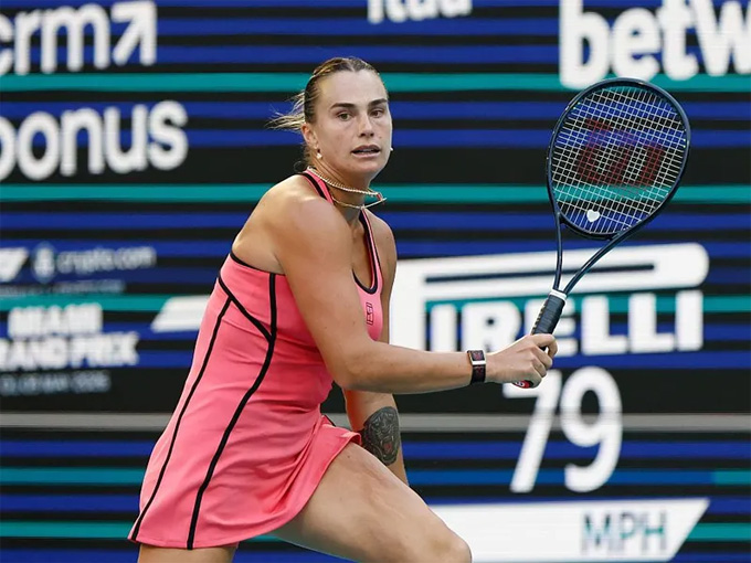 Aryna Sabalenka đang hướng đến mục tiêu Sunshine Double. Ảnh: WTA
