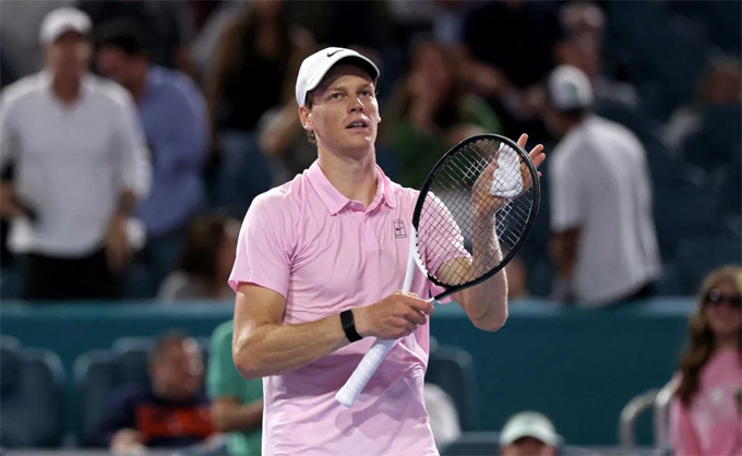 Jannik Sinner đang tiến bước trên hành trình chinh phục Sunshine Double. Ảnh: ATP