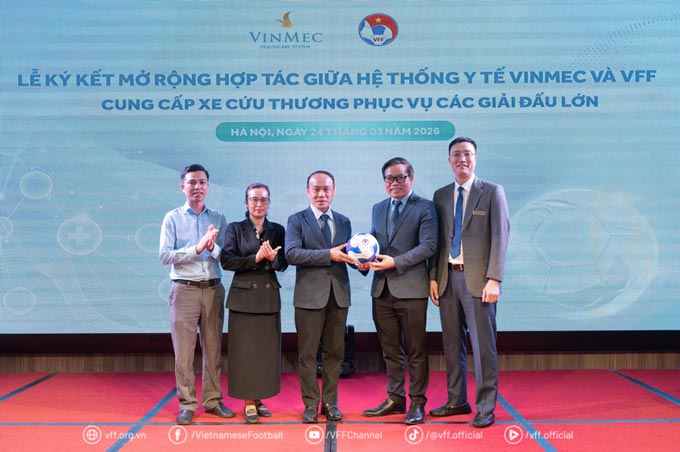 Lễ ký kết giữa VFF và Vinmec ngày 24/3