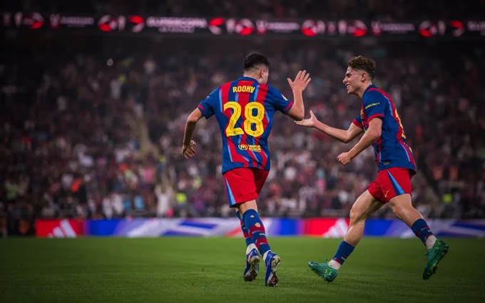 Bardghji từng tỏa sáng với 1 bàn và có 2 kiến tạo trong trận bán kết Siêu cúp TBN với Bilbao. Ảnh: trang web FC Barcelona