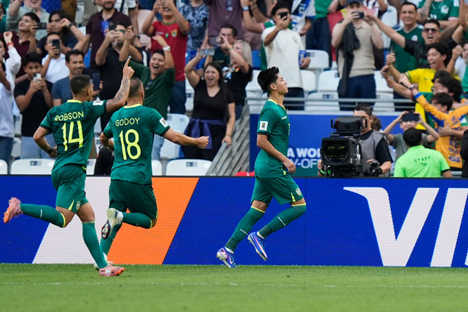 Niềm vui thắng lợi của Bolivia. Ảnh AP.