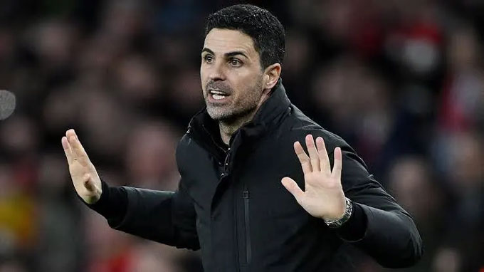 HLV Mikel Arteta lo lắng vì chấn thương của Madueke. Ảnh BBC.