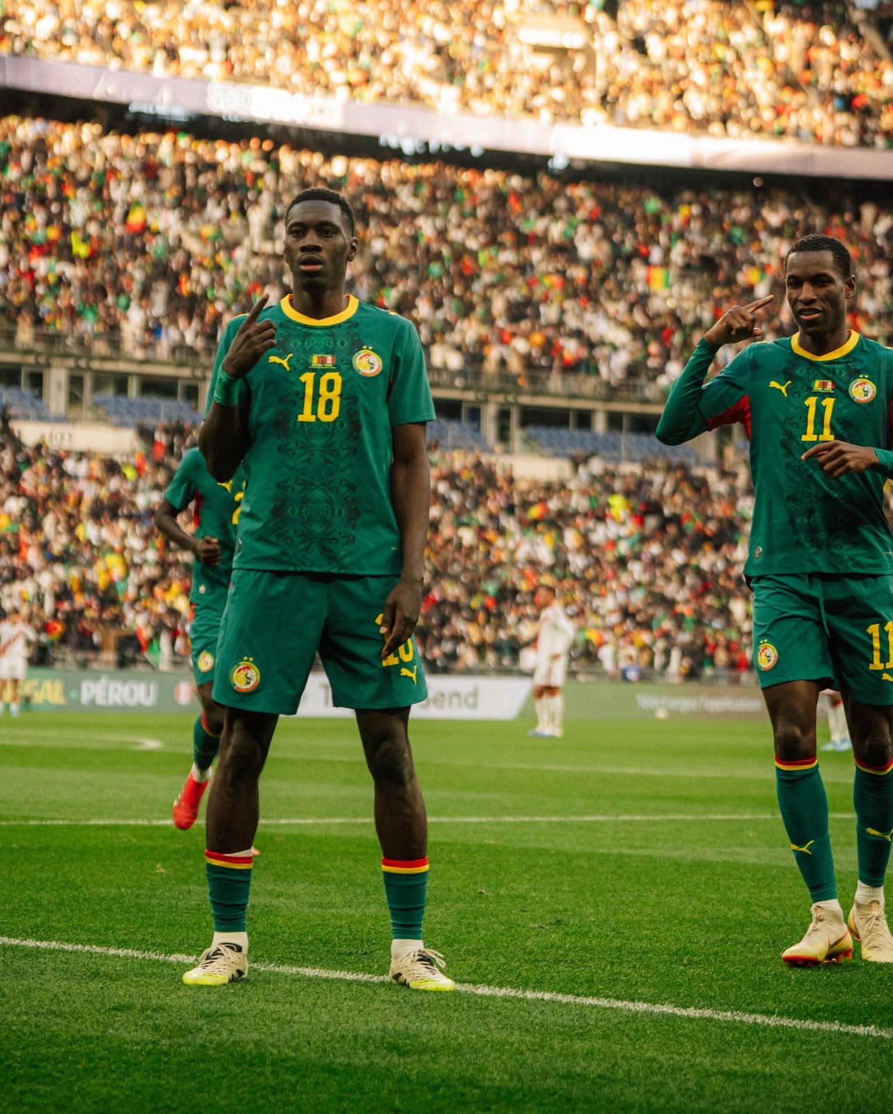 Senegal nhẹ nhàng thắng Peru với tỷ số 2-0 - Ảnh: @FootballSenegal