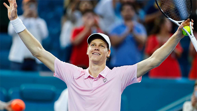 Jannik Sinner cán mốc 17 trận Masters thắng liên tiếp. Ảnh: ATP