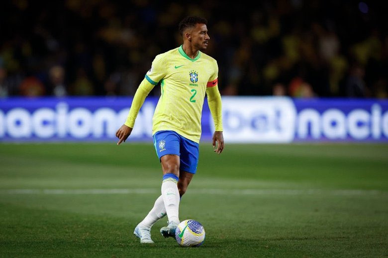 Danilo là cầu thủ Brazil đầu tiên chắc suất dự World Cup 2026 - Ảnh: @topskillsportuk