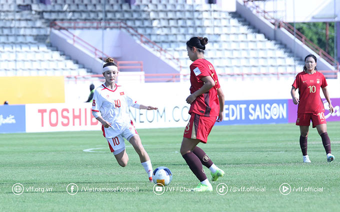 U20 nữ Việt Nam vẫn còn cơ hội ở 2 lượt tới gặp Thái Lan và Bangladesh - Ảnh: VFF 